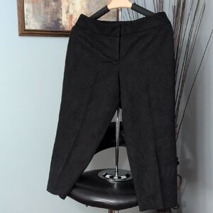 Talbots Textured Black Ankle Pants